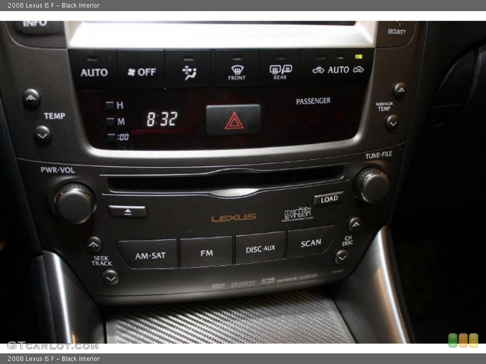 Black Interior Controls for the 2008 Lexus IS F #46250002