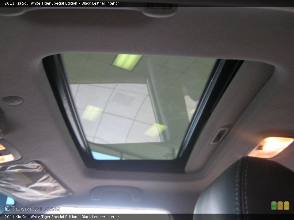 Black Leather Interior Sunroof for the 2011 Kia Soul White Tiger Special Edition #46251997
