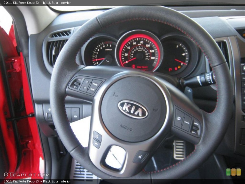 Black Sport Interior Steering Wheel For The 2011 Kia Forte