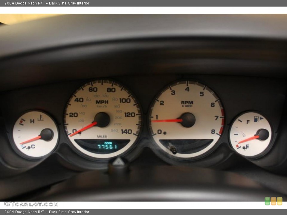 Dark Slate Gray Interior Gauges for the 2004 Dodge Neon R/T #46253872