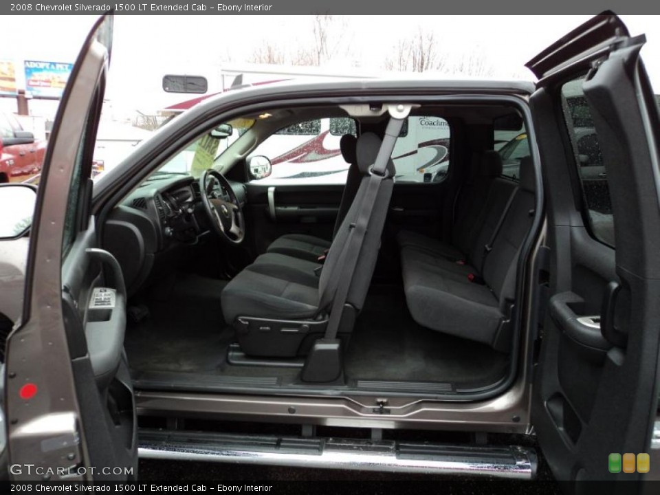 Ebony Interior Photo for the 2008 Chevrolet Silverado 1500 LT Extended Cab #46254523