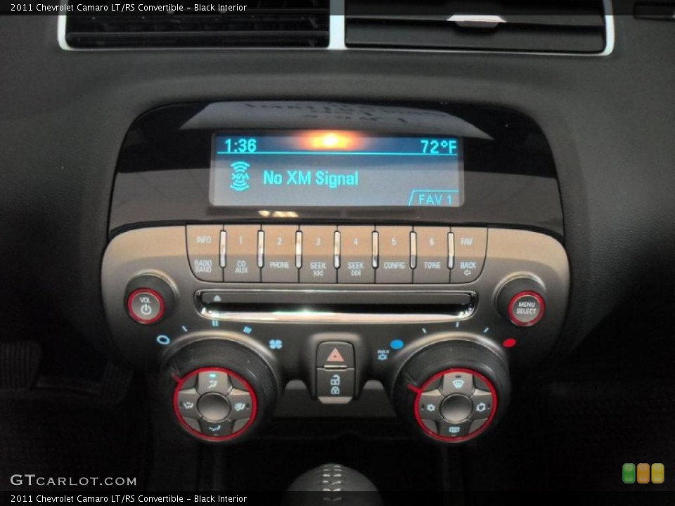 Black Interior Controls for the 2011 Chevrolet Camaro LT/RS Convertible #46255390
