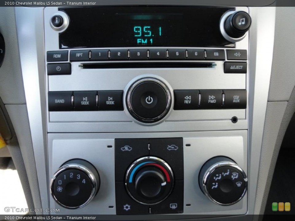 Titanium Interior Controls for the 2010 Chevrolet Malibu LS Sedan #46255861