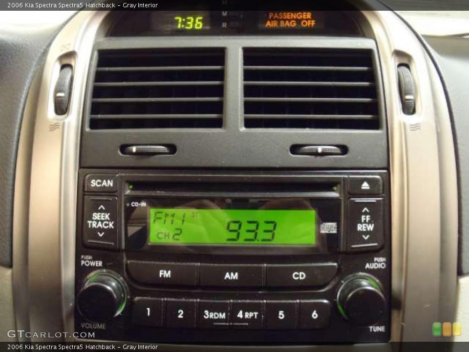 Gray Interior Controls for the 2006 Kia Spectra Spectra5 Hatchback #46257025