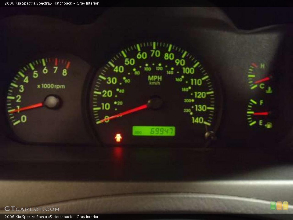 Gray Interior Gauges for the 2006 Kia Spectra Spectra5 Hatchback #46257034