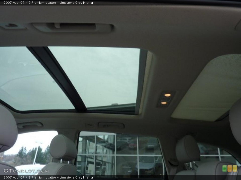 Limestone Grey Interior Sunroof for the 2007 Audi Q7 4.2 Premium quattro #46259680