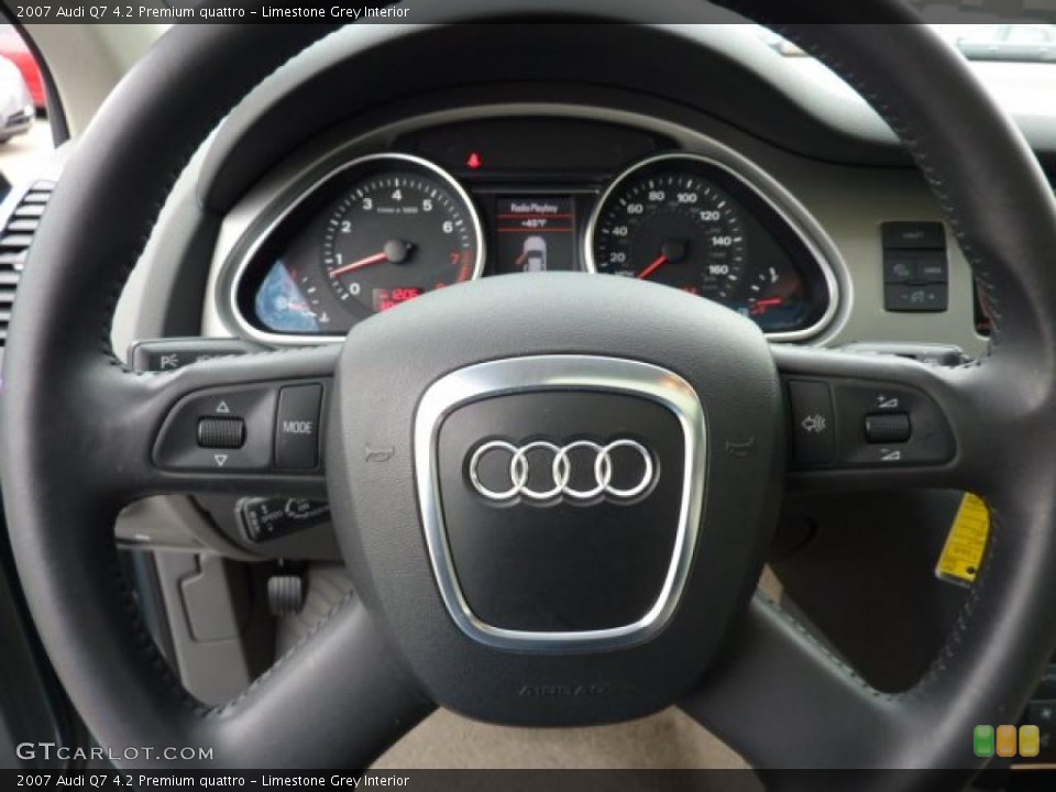 Limestone Grey Interior Steering Wheel for the 2007 Audi Q7 4.2 Premium quattro #46259737