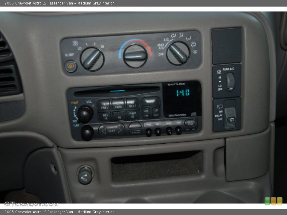 Medium Gray Interior Controls for the 2005 Chevrolet Astro LS Passenger Van #46265101