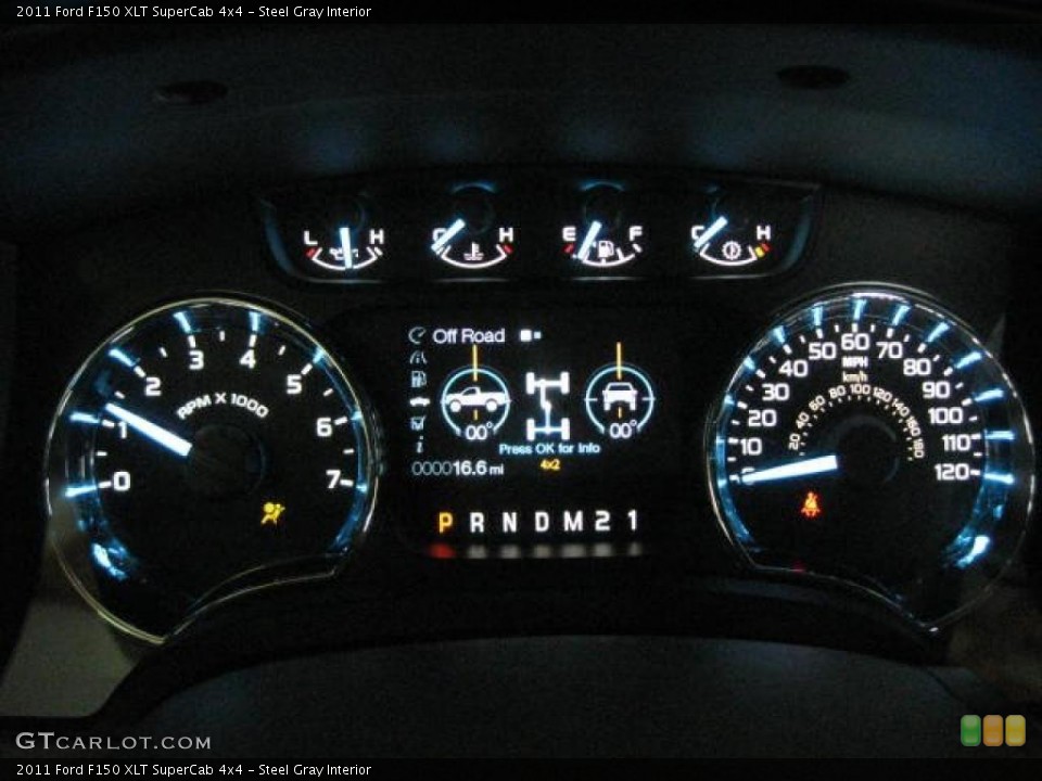 Steel Gray Interior Gauges for the 2011 Ford F150 XLT SuperCab 4x4 #46265593