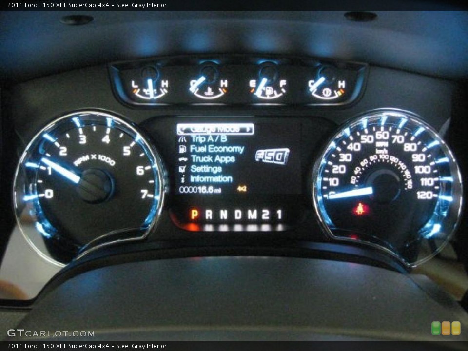 Steel Gray Interior Gauges for the 2011 Ford F150 XLT SuperCab 4x4 #46266247