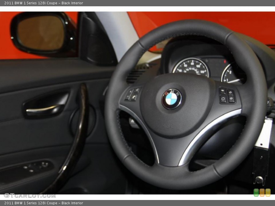 Black Interior Steering Wheel for the 2011 BMW 1 Series 128i Coupe #46267073