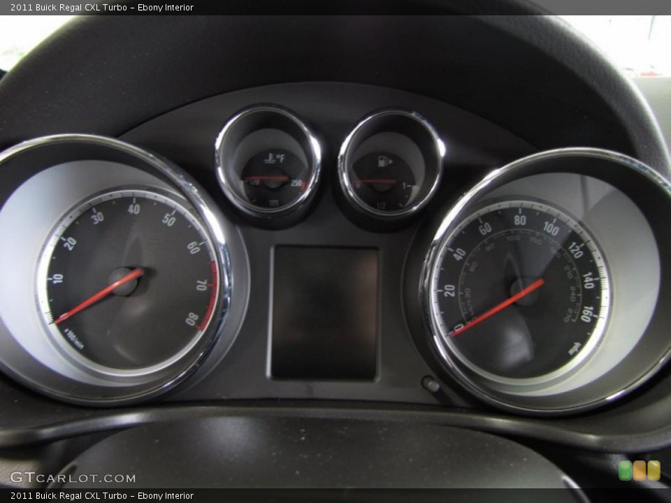 Ebony Interior Gauges for the 2011 Buick Regal CXL Turbo #46271353