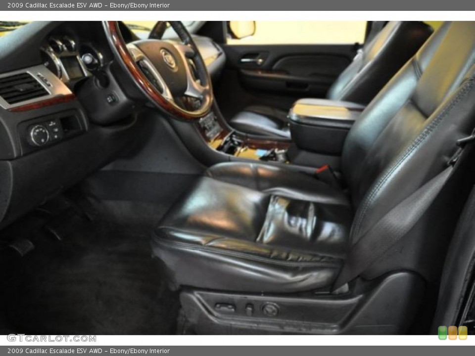 Ebony/Ebony Interior Photo for the 2009 Cadillac Escalade ESV AWD #46271566