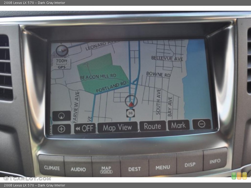 Dark Gray Interior Navigation for the 2008 Lexus LX 570 #46273750
