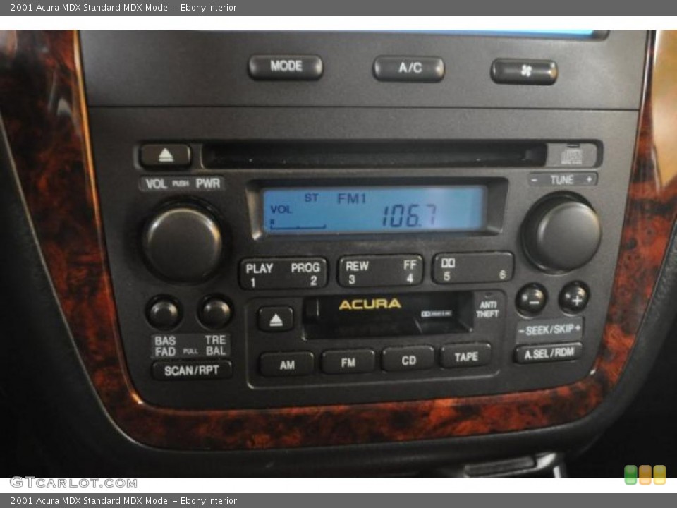 Ebony Interior Controls for the 2001 Acura MDX  #46276053