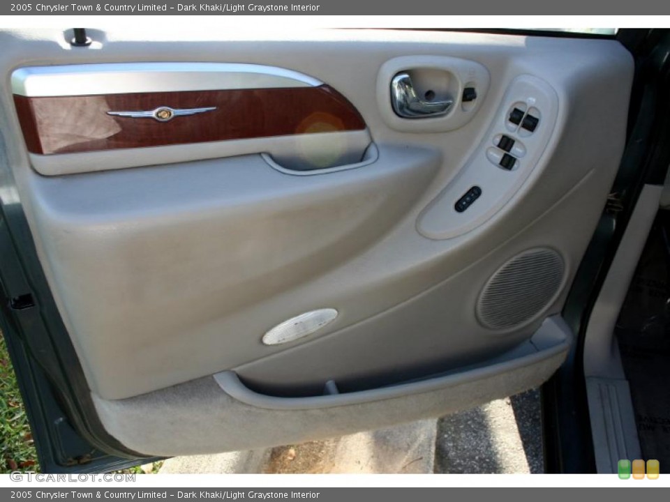 Dark Khaki/Light Graystone Interior Door Panel for the 2005 Chrysler Town & Country Limited #46276092
