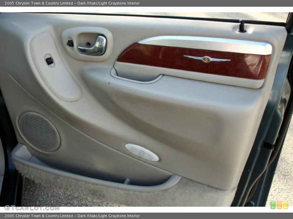 Dark Khaki/Light Graystone Interior Door Panel for the 2005 Chrysler Town & Country Limited #46276104