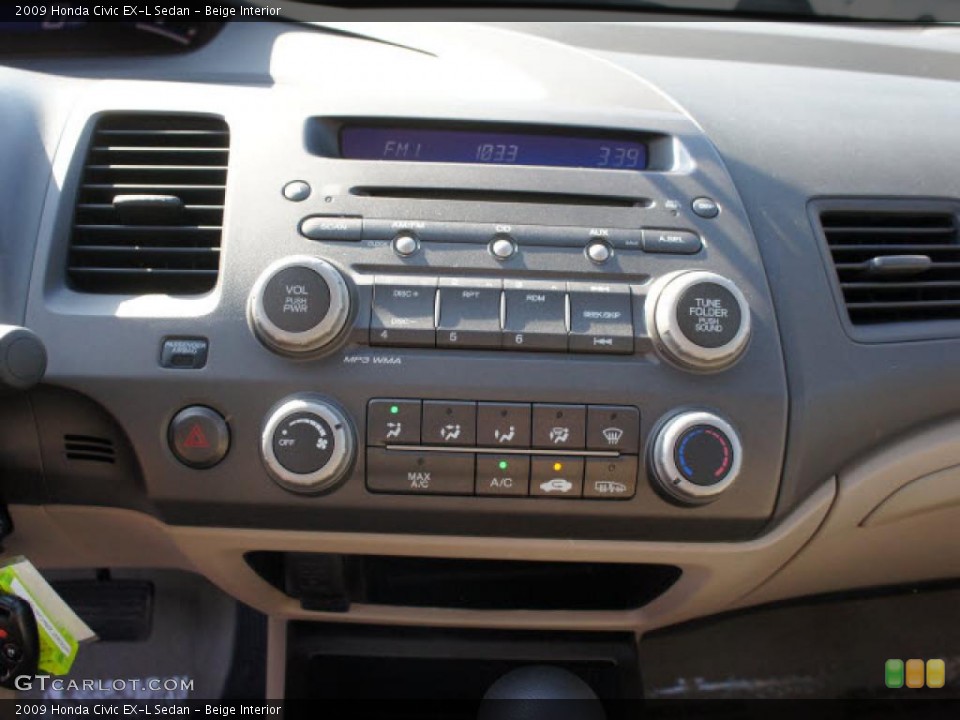 Beige Interior Controls for the 2009 Honda Civic EX-L Sedan #46276704