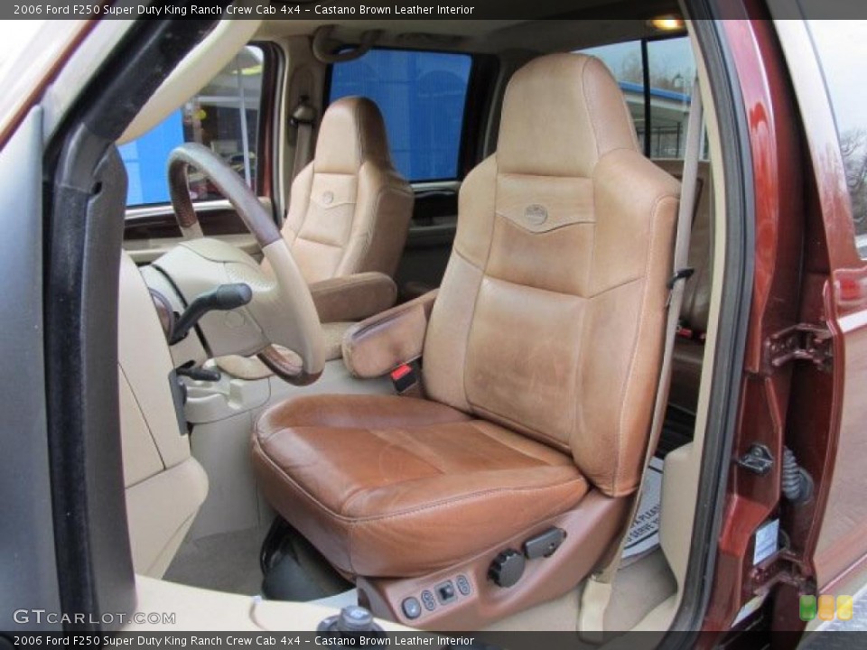 Castano Brown Leather Interior Photo for the 2006 Ford F250 Super Duty King Ranch Crew Cab 4x4 #46280853