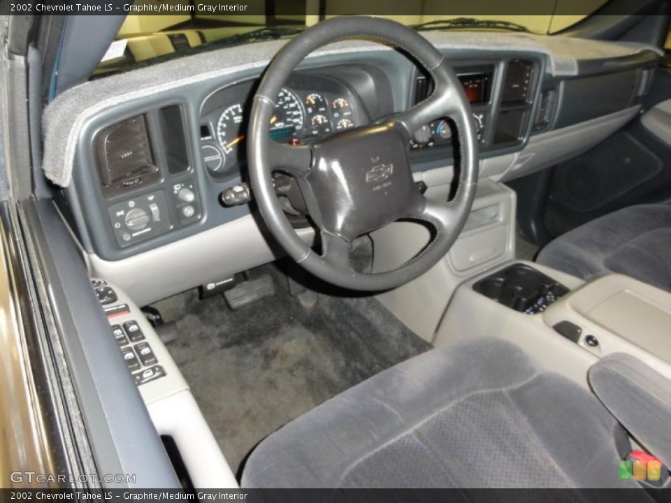 Graphite/Medium Gray 2002 Chevrolet Tahoe Interiors