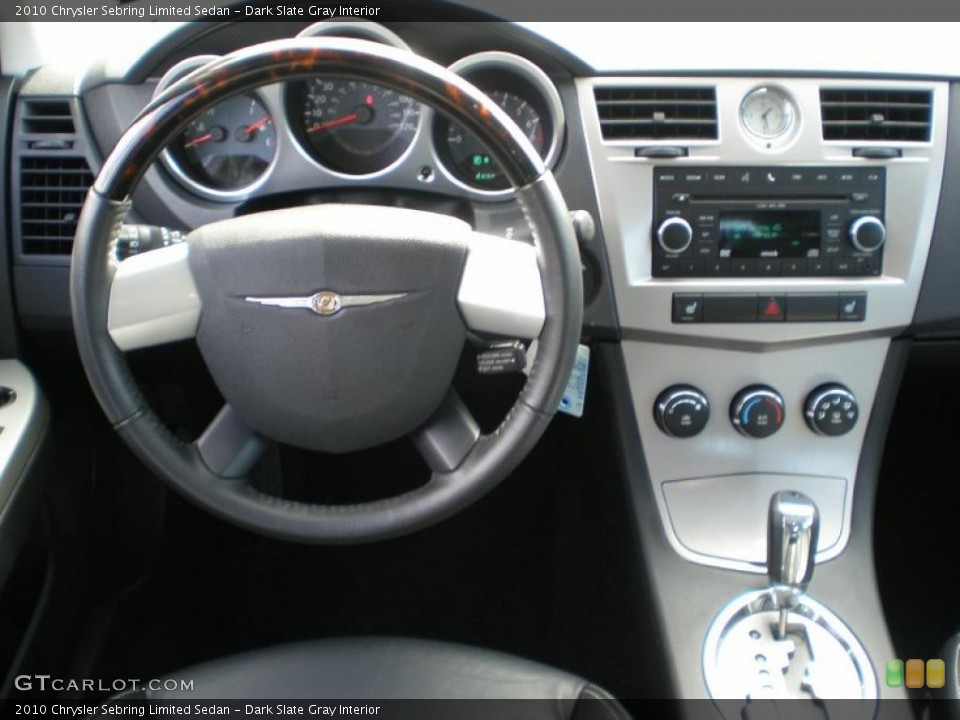 Dark Slate Gray Interior Dashboard for the 2010 Chrysler Sebring Limited Sedan #46282803