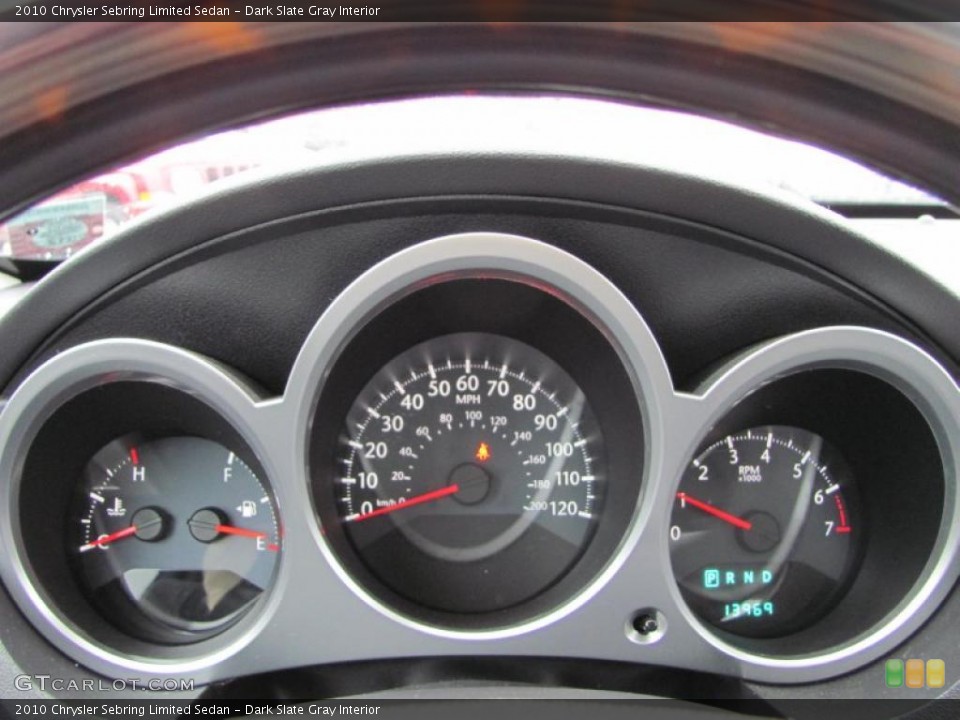 Dark Slate Gray Interior Gauges for the 2010 Chrysler Sebring Limited Sedan #46286746