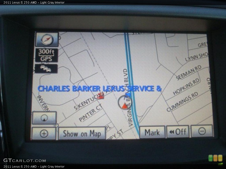 Light Gray Interior Navigation for the 2011 Lexus IS 250 AWD #46289563