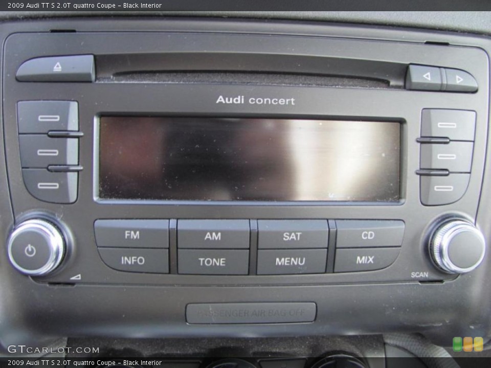 Black Interior Controls for the 2009 Audi TT S 2.0T quattro Coupe #46289983