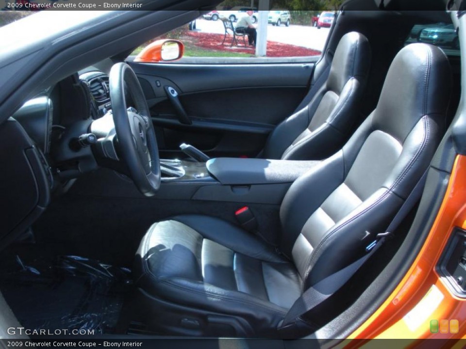 Ebony Interior Photo for the 2009 Chevrolet Corvette Coupe #46290547