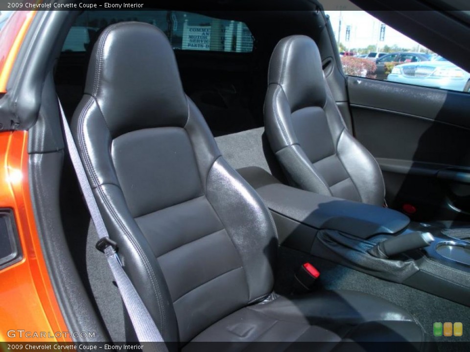 Ebony Interior Photo for the 2009 Chevrolet Corvette Coupe #46290577