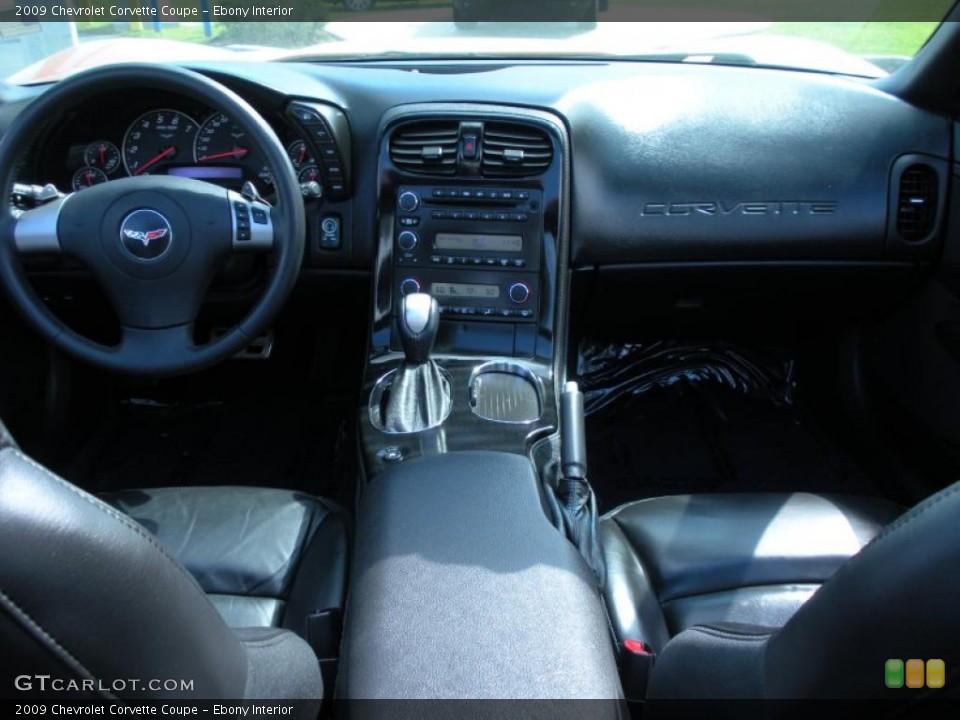 Ebony Interior Dashboard for the 2009 Chevrolet Corvette Coupe #46290589