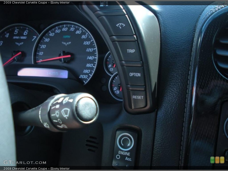 Ebony Interior Controls for the 2009 Chevrolet Corvette Coupe #46290661