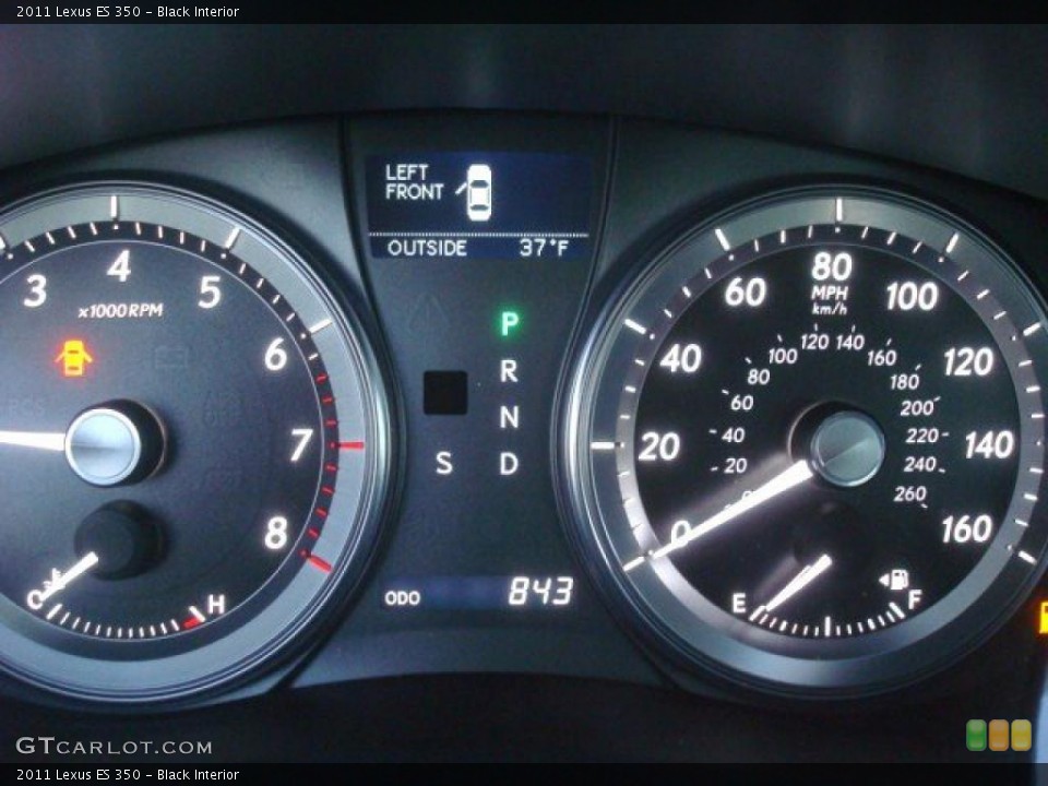 Black Interior Gauges for the 2011 Lexus ES 350 #46291018