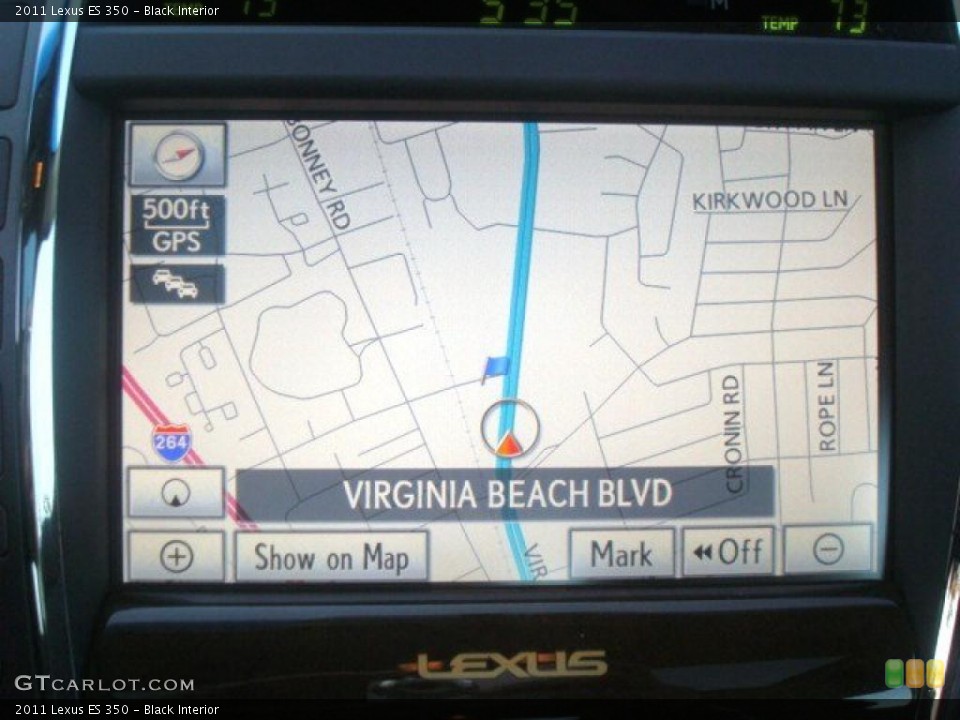 Black Interior Navigation for the 2011 Lexus ES 350 #46291030