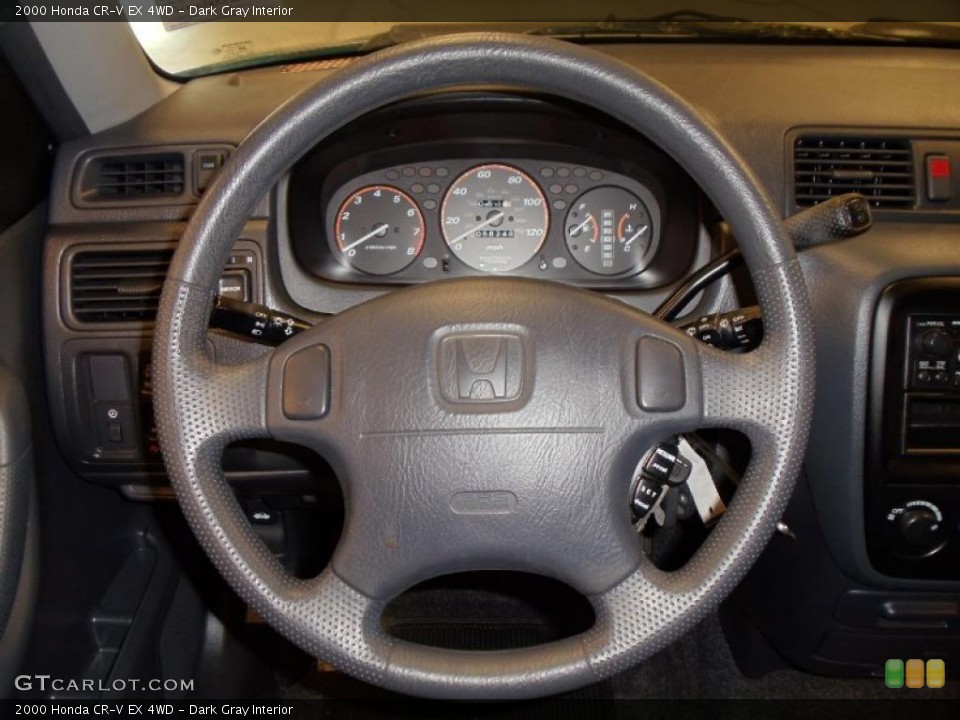 Dark Gray Interior Steering Wheel for the 2000 Honda CR-V EX 4WD #46294267
