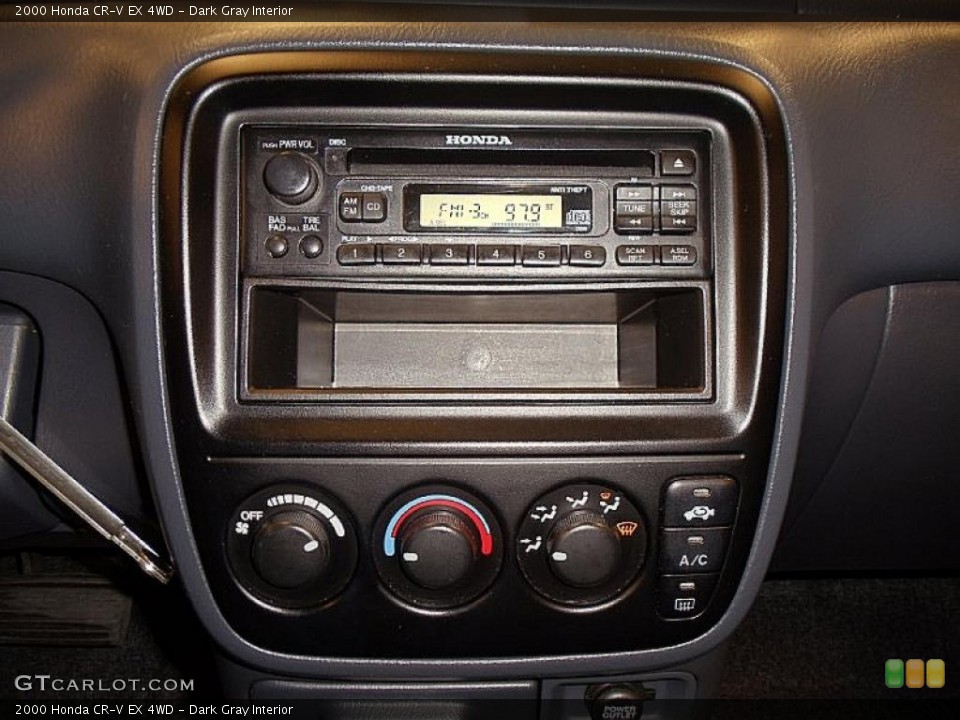 Dark Gray Interior Controls for the 2000 Honda CR-V EX 4WD #46294276