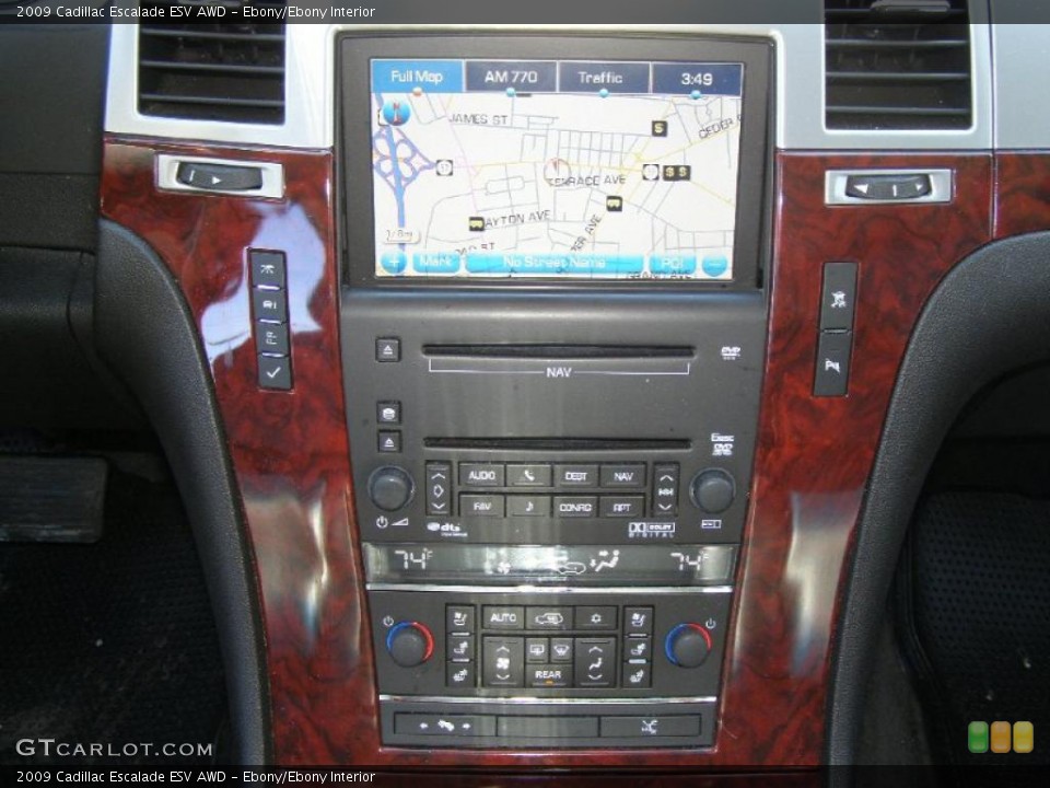 Ebony/Ebony Interior Controls for the 2009 Cadillac Escalade ESV AWD #46297861