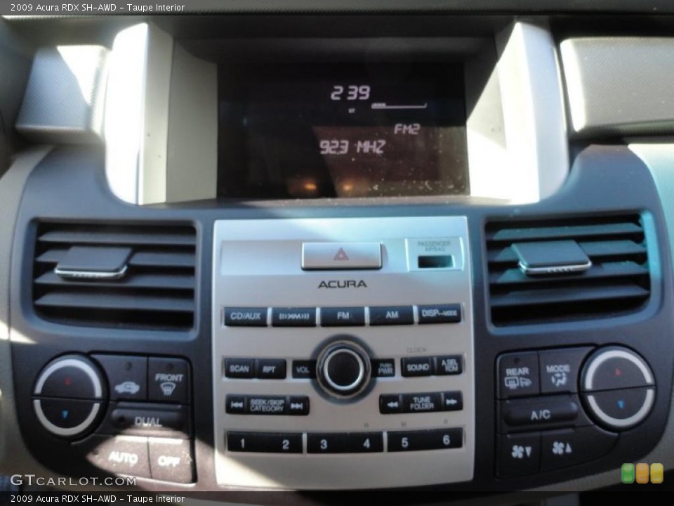 Taupe Interior Controls for the 2009 Acura RDX SH-AWD #46299292