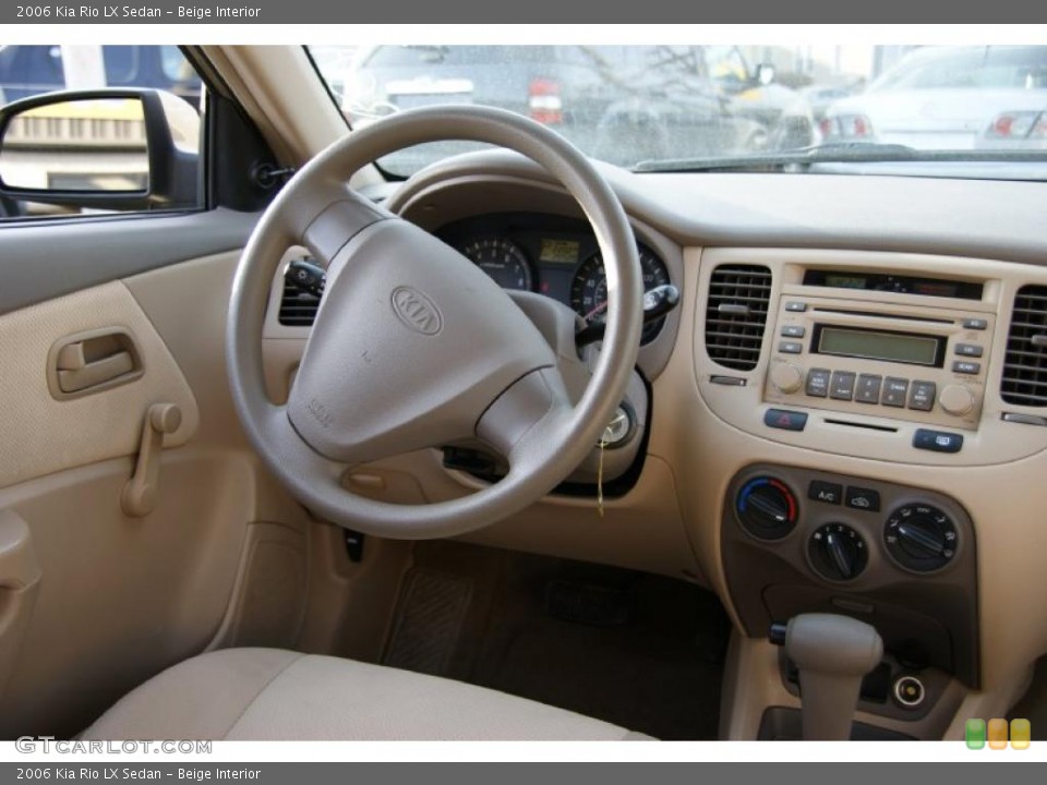 Beige Interior Dashboard for the 2006 Kia Rio LX Sedan #46299928