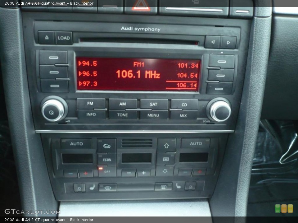 Black Interior Controls for the 2008 Audi A4 2.0T quattro Avant #46300543