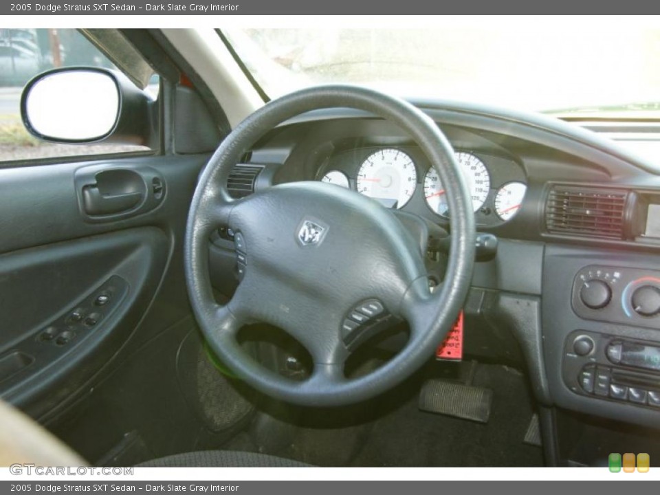 Dark Slate Gray Interior Steering Wheel for the 2005 Dodge Stratus SXT Sedan #46301452