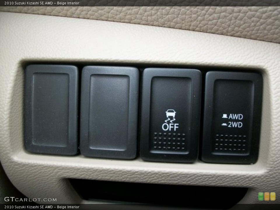 Beige Interior Controls for the 2010 Suzuki Kizashi SE AWD #46304371