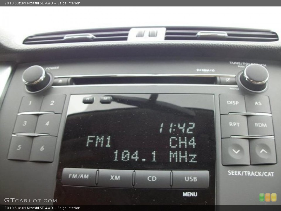 Beige Interior Controls for the 2010 Suzuki Kizashi SE AWD #46304404