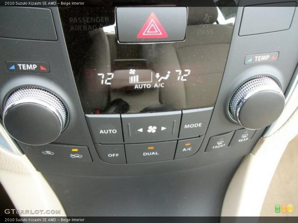 Beige Interior Controls for the 2010 Suzuki Kizashi SE AWD #46304419