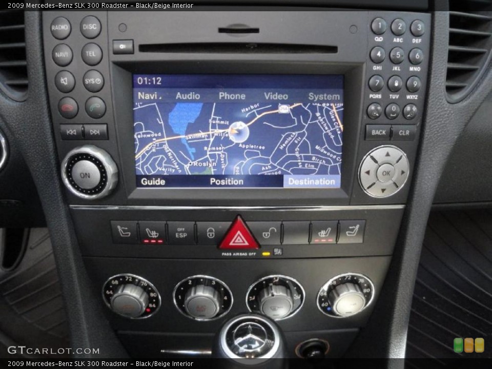 Black/Beige Interior Navigation for the 2009 Mercedes-Benz SLK 300 Roadster #46305142