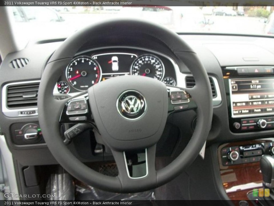 Black Anthracite Interior Steering Wheel for the 2011 Volkswagen Touareg VR6 FSI Sport 4XMotion #46306535