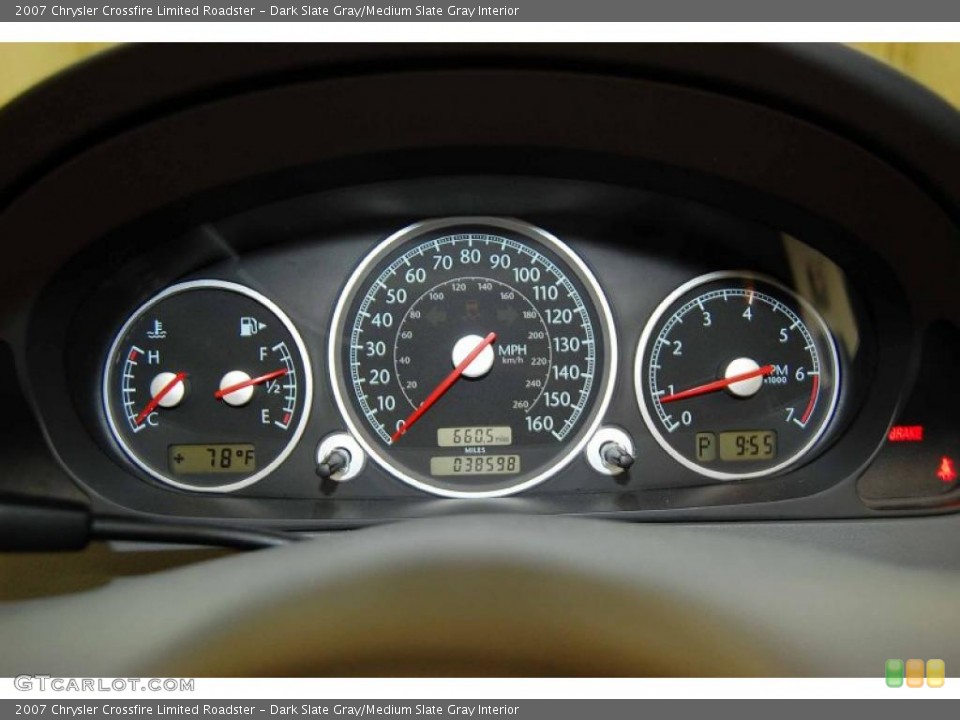 Dark Slate Gray/Medium Slate Gray Interior Gauges for the 2007 Chrysler Crossfire Limited Roadster #46307867