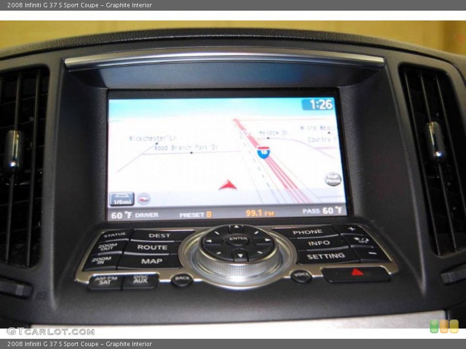 Graphite Interior Navigation for the 2008 Infiniti G 37 S Sport Coupe #46308698