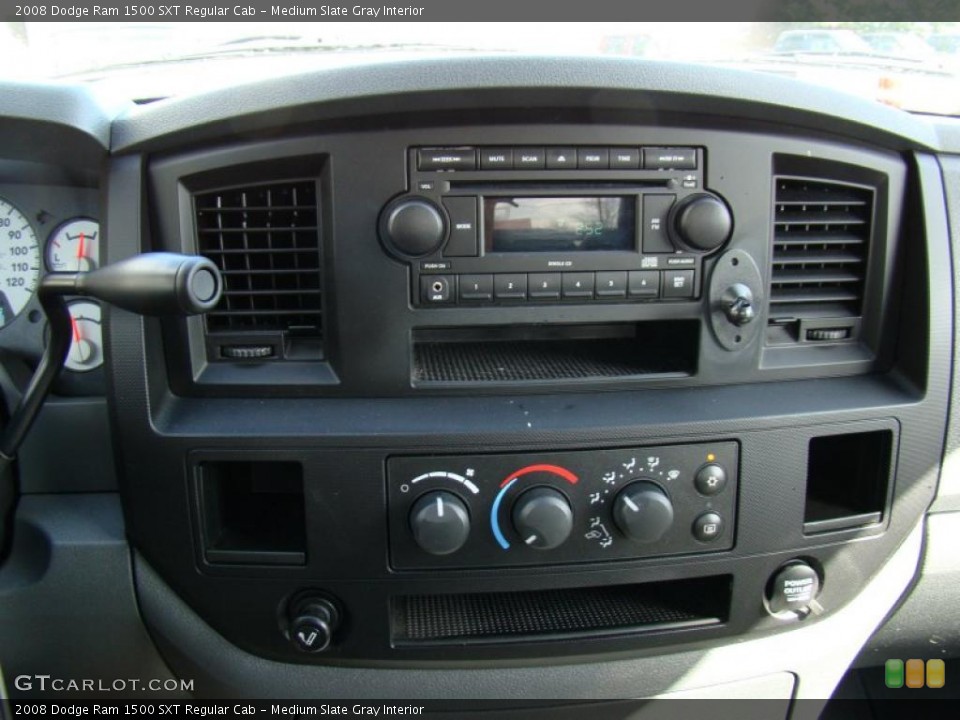 Medium Slate Gray Interior Controls for the 2008 Dodge Ram 1500 SXT Regular Cab #46309199