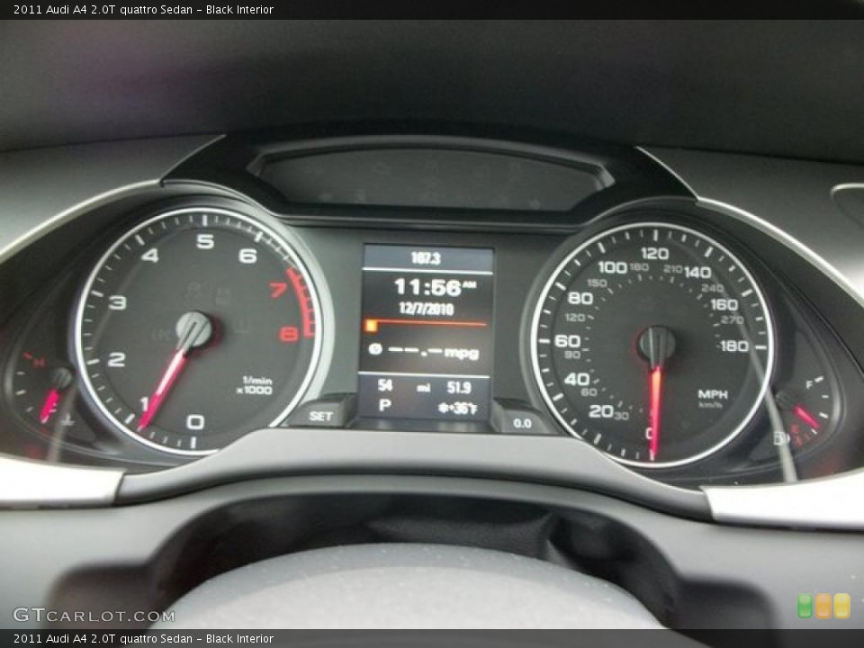 Black Interior Gauges for the 2011 Audi A4 2.0T quattro Sedan #46311224